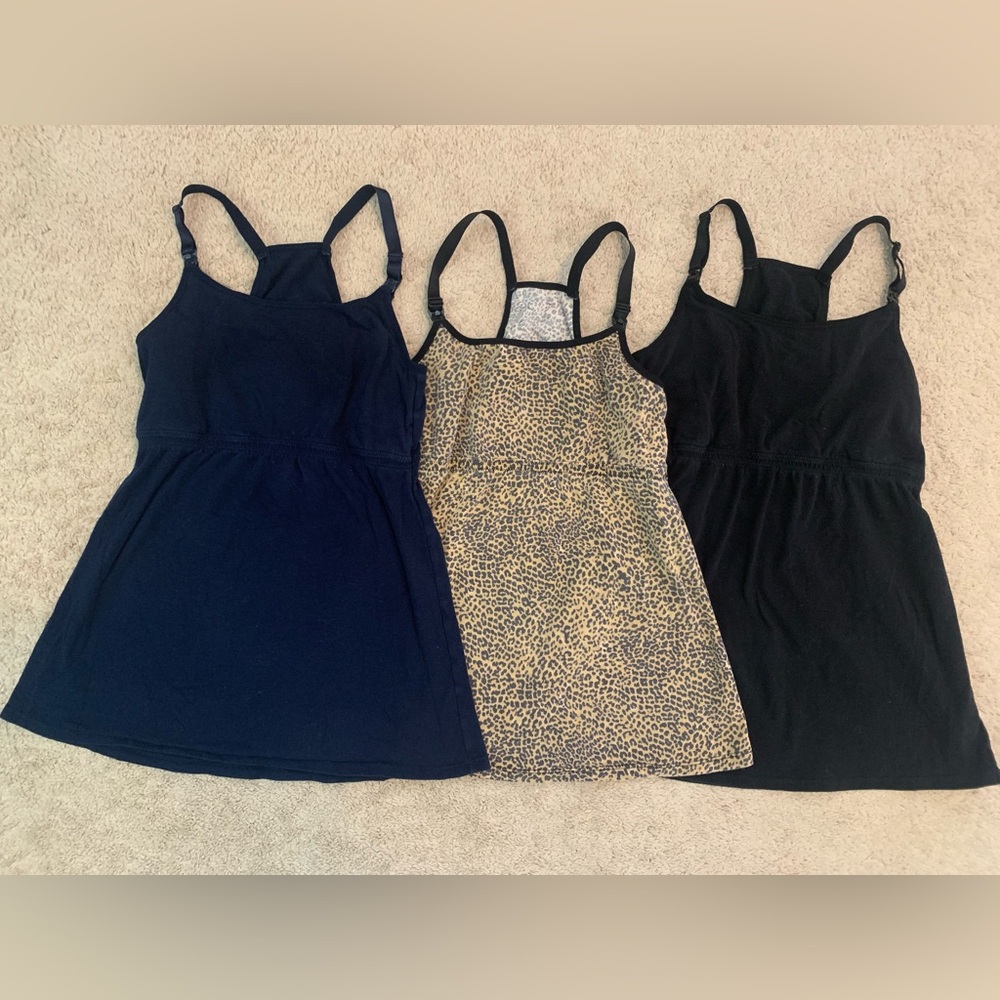 Maternity/Nursing: set of three maternity and nursing tank tops